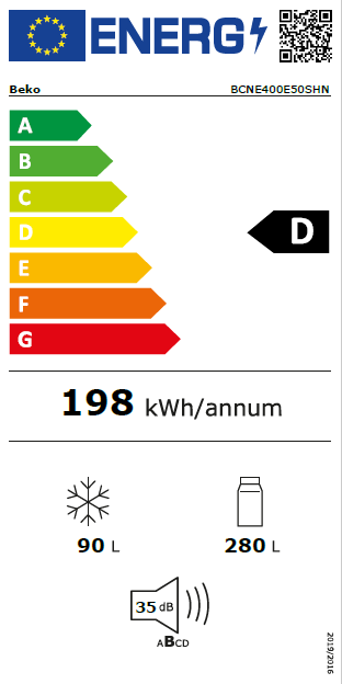 BCNE400E50SHN תוית אנרגיה